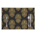 Gold Hamsa Pattern Print Placemat