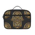 Gold Hamsa Pattern Print Portable Lunch Bag