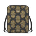 Gold Hamsa Pattern Print Rectangular Crossbody Bag
