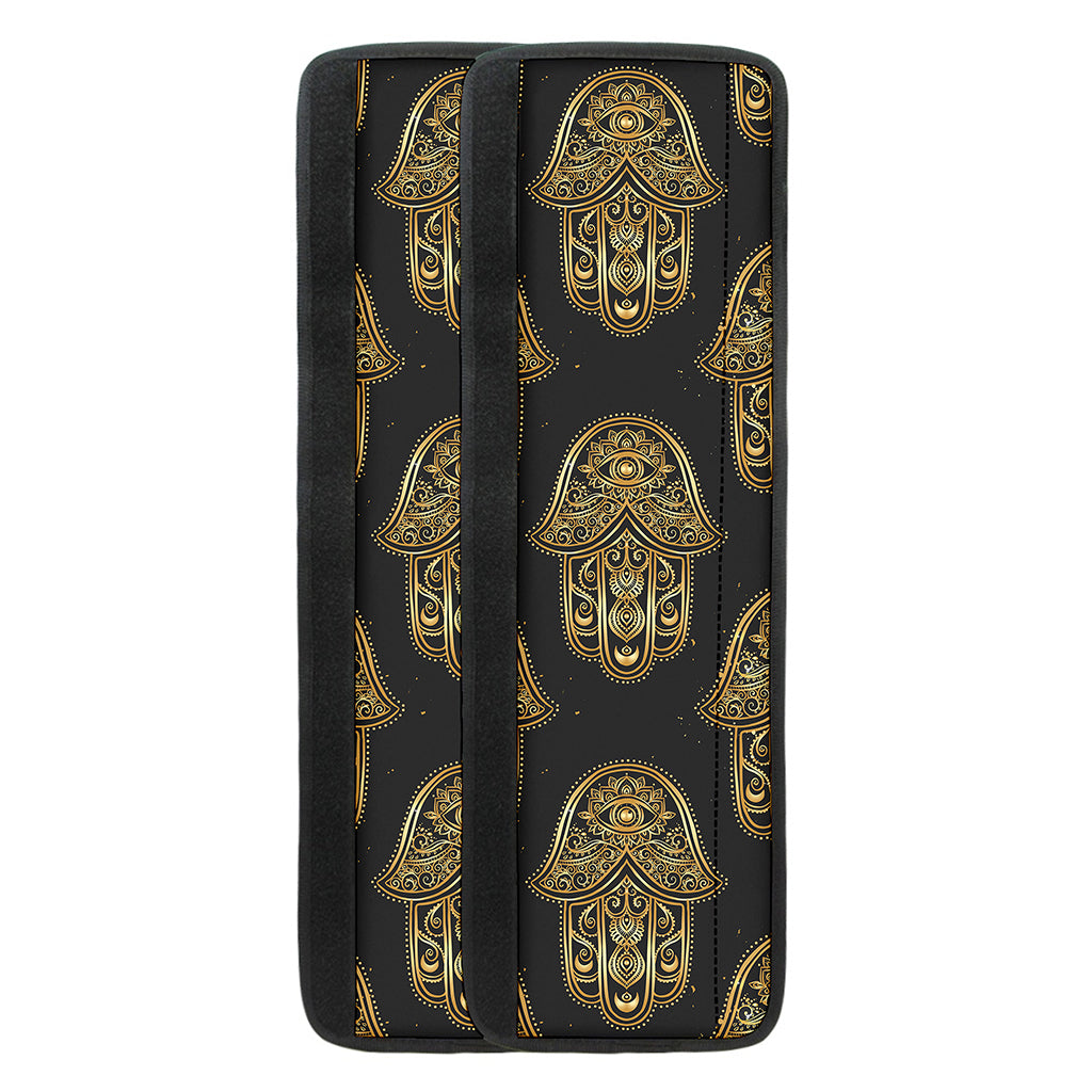 Gold Hamsa Pattern Print Refrigerator Handle Covers