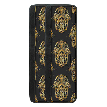 Gold Hamsa Pattern Print Refrigerator Handle Covers