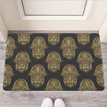 Gold Hamsa Pattern Print Rubber Doormat