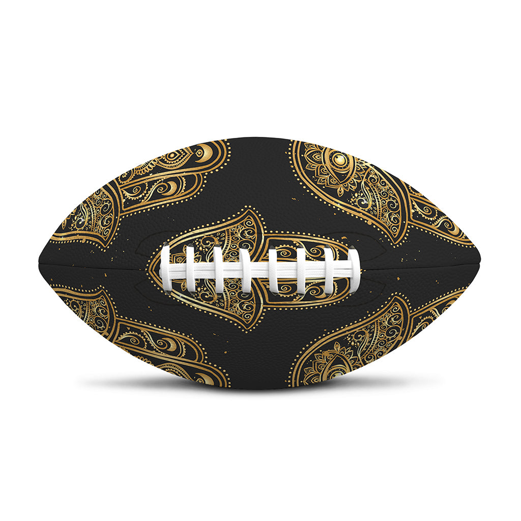 Gold Hamsa Pattern Print Rugby Ball