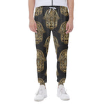 Gold Hamsa Pattern Print Scuba Joggers