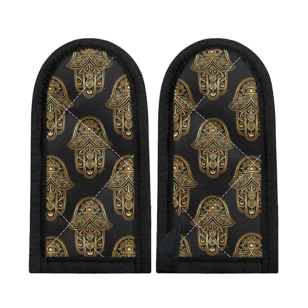 Gold Hamsa Pattern Print Skillet Handle Cover