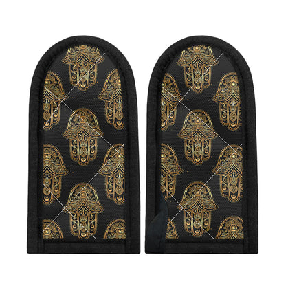 Gold Hamsa Pattern Print Skillet Handle Cover