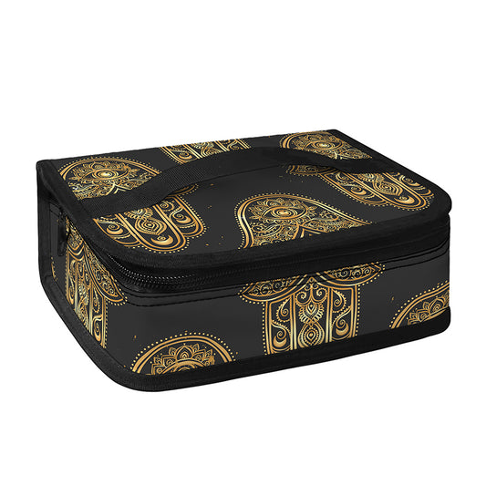 Gold Hamsa Pattern Print Small Lunch Bag