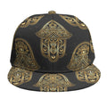 Gold Hamsa Pattern Print Snapback Cap