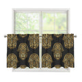 Gold Hamsa Pattern Print Tier Curtains