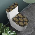 Gold Hamsa Pattern Print Toilet Lid And Tank Cover Set