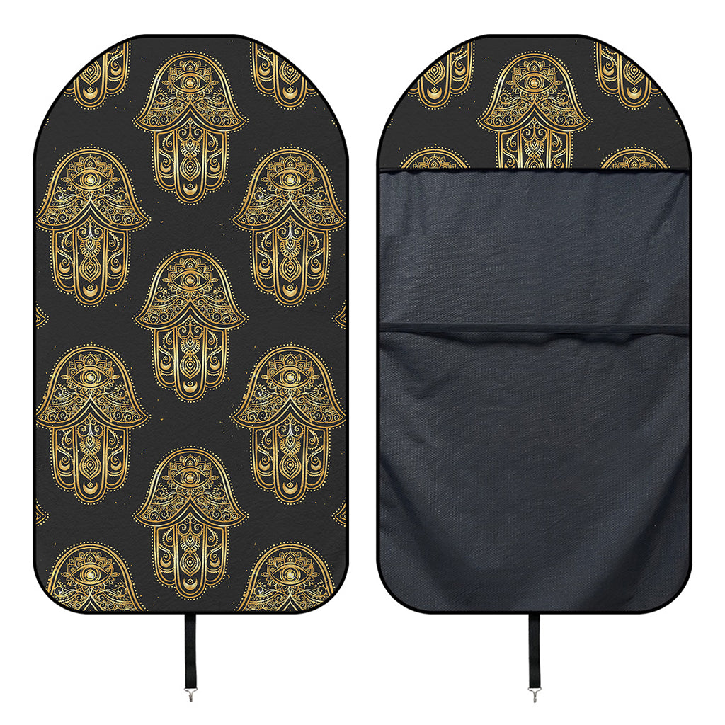 Gold Hamsa Pattern Print Waterproof Car Seat Cover