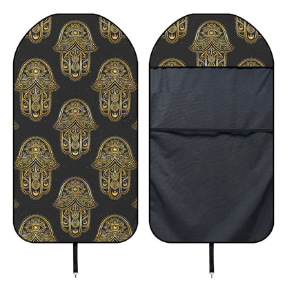 Gold Hamsa Pattern Print Waterproof Car Seat Cover