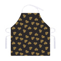 Gold Heart (NOT Real) Glitter Print Adjustable Apron