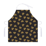 Gold Heart (NOT Real) Glitter Print Adjustable Apron