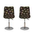 Gold Heart (NOT Real) Glitter Print Bar Stool Covers