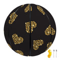 Gold Heart (NOT Real) Glitter Print Basketball