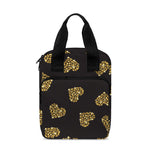 Gold Heart (NOT Real) Glitter Print Bible Tote Bag