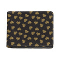 Gold Heart (NOT Real) Glitter Print Bifold Wallet