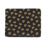 Gold Heart (NOT Real) Glitter Print Bifold Wallet