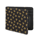 Gold Heart (NOT Real) Glitter Print Bifold Wallet