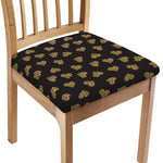 Gold Heart (NOT Real) Glitter Print Chair Cushion Cover