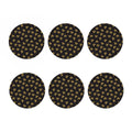 Gold Heart (NOT Real) Glitter Print Coaster Set