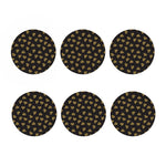 Gold Heart (NOT Real) Glitter Print Coaster Set