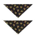 Gold Heart (NOT Real) Glitter Print Dog Bandana