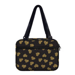 Gold Heart (NOT Real) Glitter Print Double Strap Bible Bag