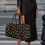 Gold Heart (NOT Real) Glitter Print Duffle Bag