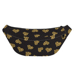 Gold Heart (NOT Real) Glitter Print Fanny Pack