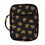Gold Heart (NOT Real) Glitter Print Front Pocket Bible Bag