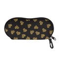 Gold Heart (NOT Real) Glitter Print Glasses Case