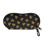 Gold Heart (NOT Real) Glitter Print Glasses Case