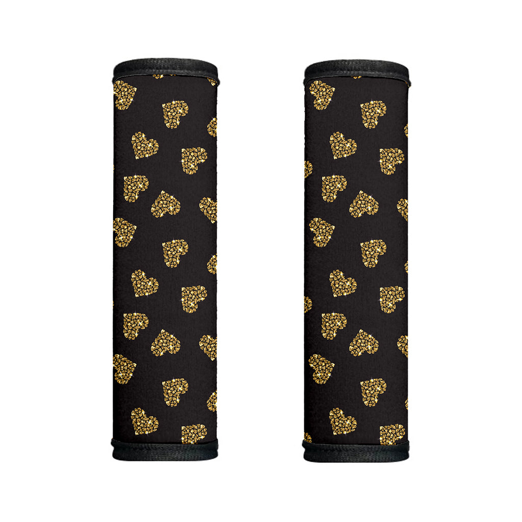 Gold Heart (NOT Real) Glitter Print Handle Covers