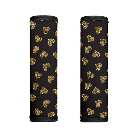 Gold Heart (NOT Real) Glitter Print Handle Covers