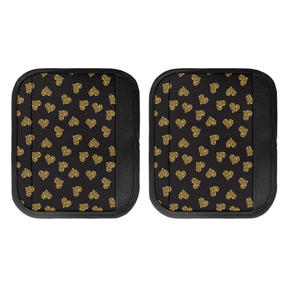 Gold Heart (NOT Real) Glitter Print Handle Covers