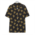 Gold Heart (NOT Real) Glitter Print Hawaiian Shirt