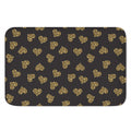 Gold Heart (NOT Real) Glitter Print Indoor Door Mat