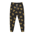 Gold Heart (NOT Real) Glitter Print Jogger Pants