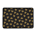 Gold Heart (NOT Real) Glitter Print Kitchen Mat