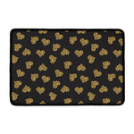 Gold Heart (NOT Real) Glitter Print Kitchen Mat