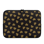 Gold Heart (NOT Real) Glitter Print Laptop Sleeve