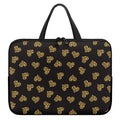 Gold Heart (NOT Real) Glitter Print Laptop Sleeve With Handle