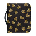 Gold Heart (NOT Real) Glitter Print Leather Bible Cover