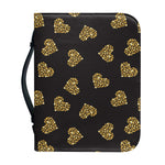 Gold Heart (NOT Real) Glitter Print Leather Bible Cover