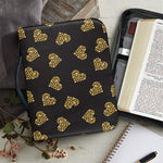 Gold Heart (NOT Real) Glitter Print Leather Bible Cover