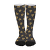 Gold Heart (NOT Real) Glitter Print Long Socks