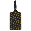 Gold Heart (NOT Real) Glitter Print Luggage Tag
