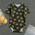 Gold Heart (NOT Real) Glitter Print Men's Bodysuit